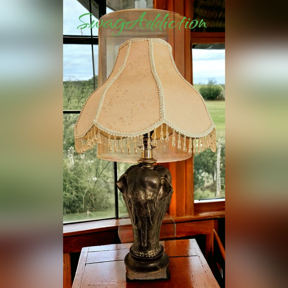 Tyndale for Frederick Cooper Brass Elephant Trio Lamp Free Domestic Shipping